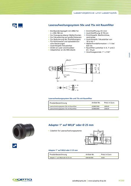 11-Laserobjektive, Laseroptik.pdf - Qioptiq Q-Shop