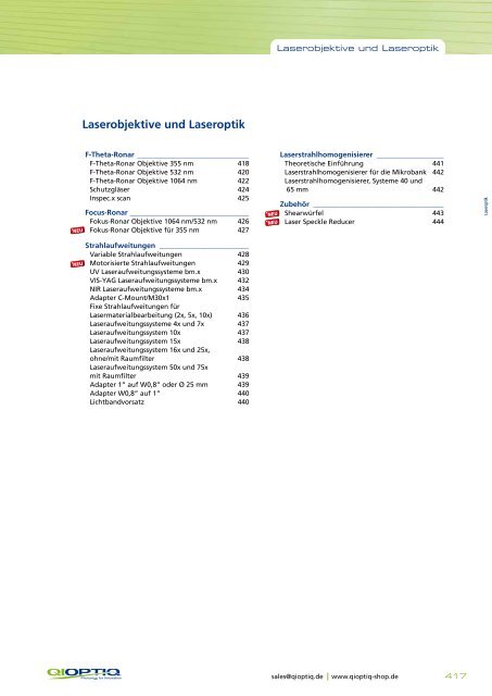 11-Laserobjektive, Laseroptik.pdf - Qioptiq Q-Shop