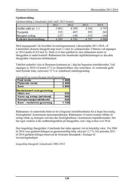 ÃƒÂ˜konomiplan 2011 - Drammen kommune