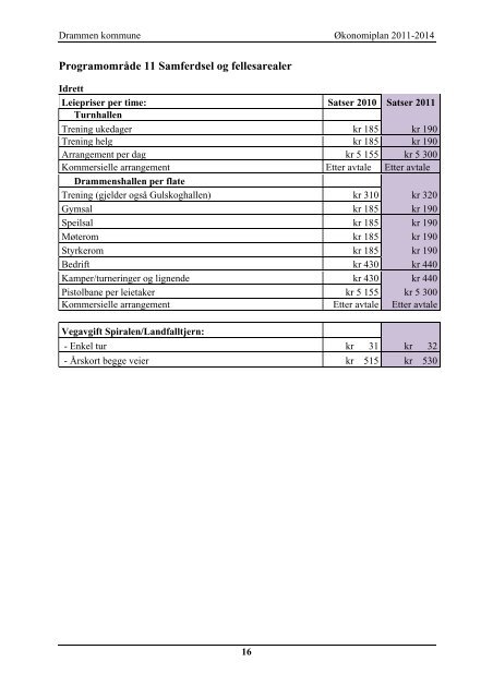 ÃƒÂ˜konomiplan 2011 - Drammen kommune