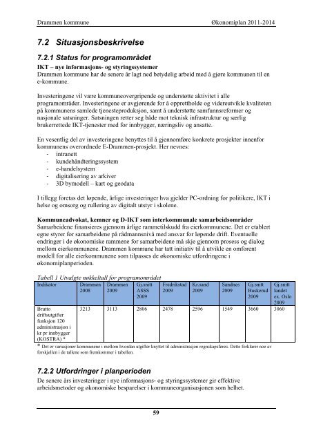 ÃƒÂ˜konomiplan 2011 - Drammen kommune