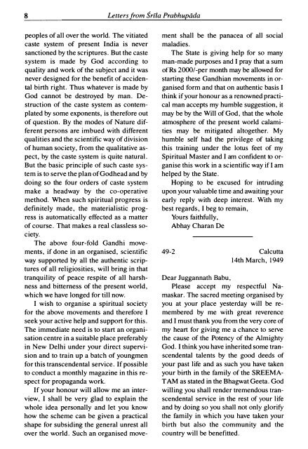 Letters from Srila Prabhupada Vol.1 1947-1969