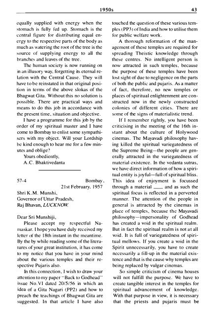 Letters from Srila Prabhupada Vol.1 1947-1969
