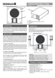 SUBWOOFER MOD. P7385 - Sonelco