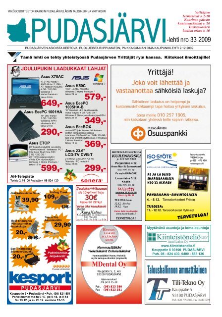 pudasjarvilehti-33-n.. - PudasjÃ¤rvi-lehti ja VKK-Media Oy