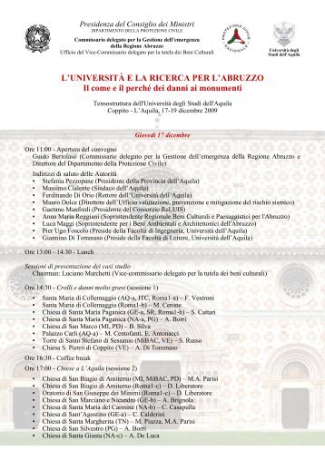 L'UNIVERSITА E LA RICERCA PER L'ABRUZZO Il come e ... - ReLUIS