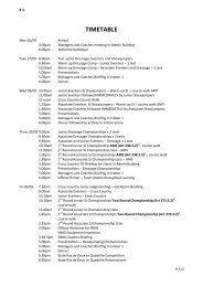 Finalised Timetable #1 - Victorian Eventers Association