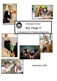 Key Stage 4 - Cherwell School