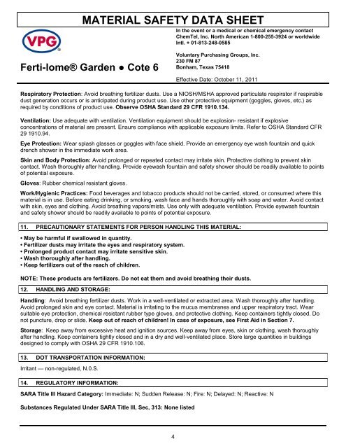 MSDS Garden Cote 6 - Do My Own Pest Control