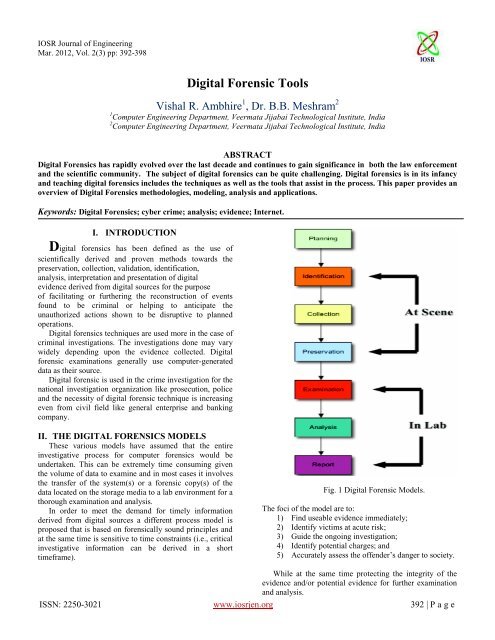 Digital Forensic Tools - IOSRJEN