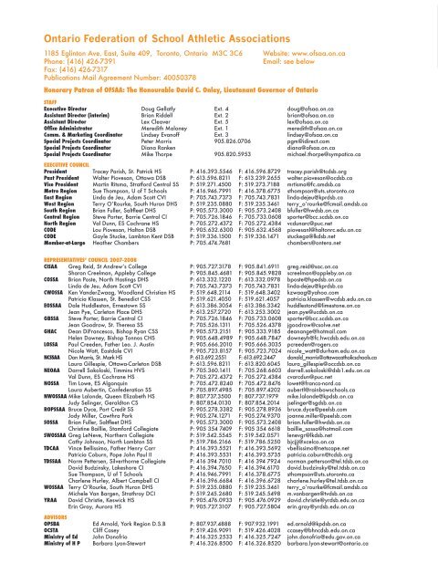 June 2008 - Ontario Federation of School Athletic Associations