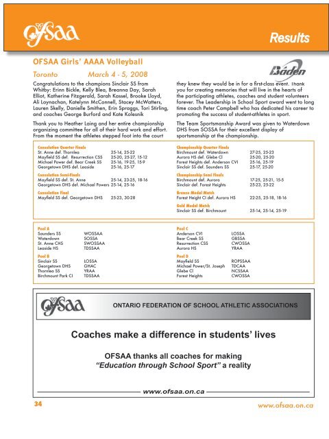 June 2008 - Ontario Federation of School Athletic Associations