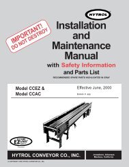 CCEZ Manual c 3.32 - Hytrol Conveyor Company