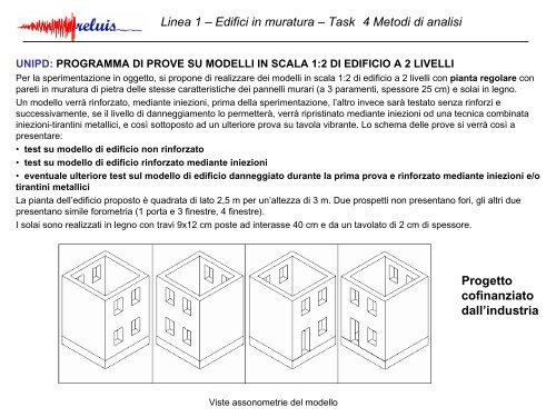 Linea 1 – Edifici in muratura - ReLUIS