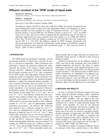 Diffusion constant of the TIP5P model of liquid water