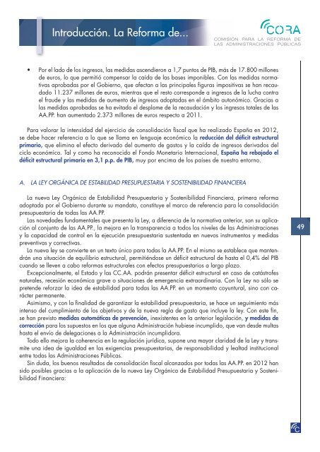 Reforma de las Administraciones PÃºblicas (CORA) - La Moncloa