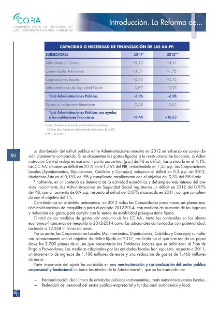 Reforma de las Administraciones PÃºblicas (CORA) - La Moncloa