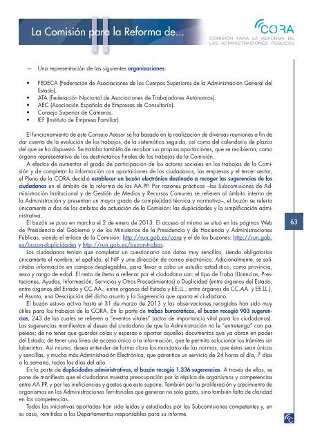 Reforma de las Administraciones PÃºblicas (CORA) - La Moncloa