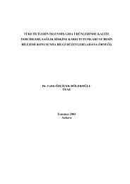 tüketicilerin işlenmiş gıda ürünlerinde kalite - Tarımsal Ekonomik ...