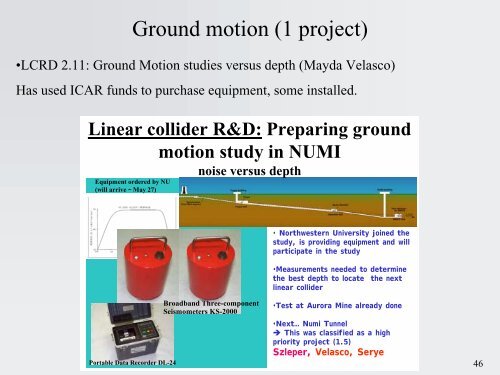 Accelerator physics summary & report on UCLC + LCRD R&D ...