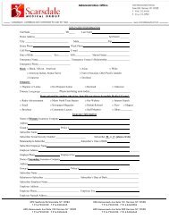 New Patient Form - Scarsdale Medical Group