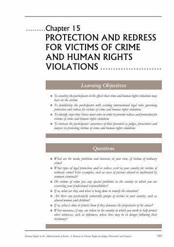 protection and redress for victims of crime and human rights violations