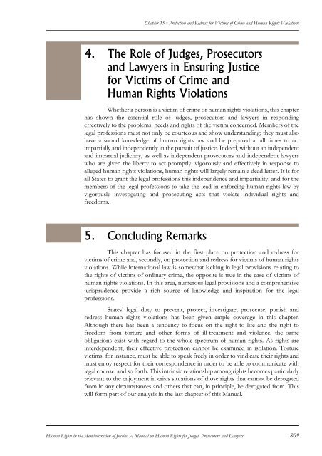 protection and redress for victims of crime and human rights violations