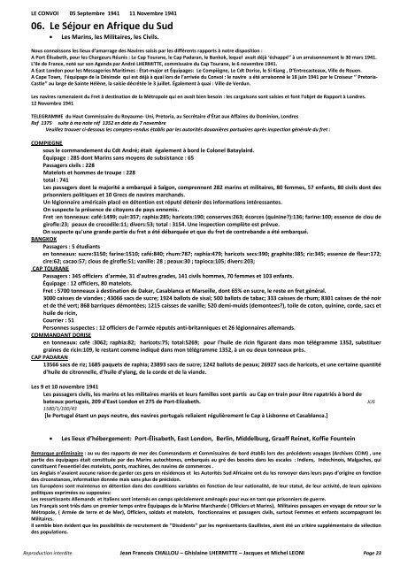 06 LE CONVO Ipage 23 37 Le SÃ©jour en Afrique du Sud