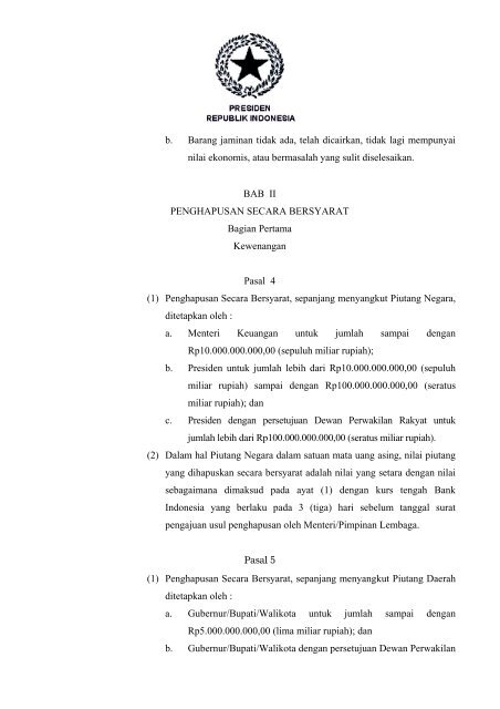 peraturan pemerintah republik indonesia nomor 14 tahun 2005 ...