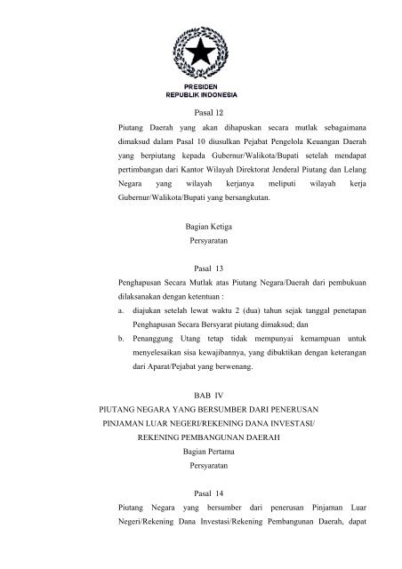 peraturan pemerintah republik indonesia nomor 14 tahun 2005 ...