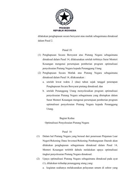 peraturan pemerintah republik indonesia nomor 14 tahun 2005 ...