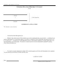 Summons in a Civil Action - US District Court Middle District of ...