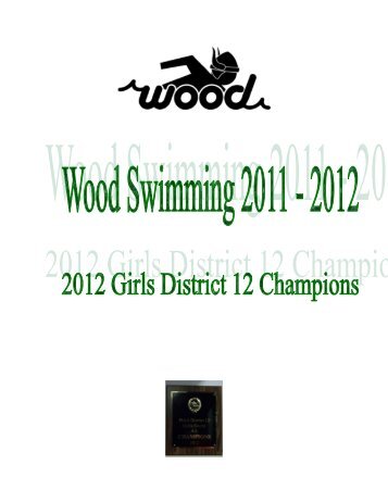 2011 - 2012 Season - Archbishop Wood Swimming
