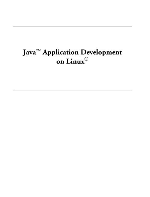 Javaâ¢ Application Development on Linux - Dator