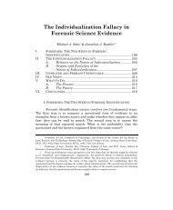 The Individualization Fallacy in Forensic Science Evidence