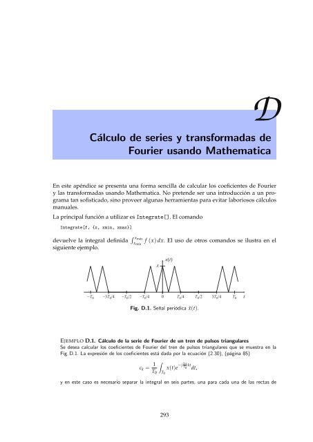 CÃ¡lculo de series y transformadas de Fourier usando Mathematica