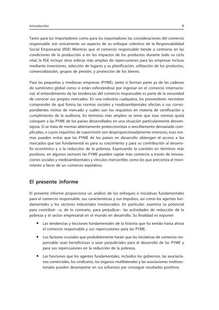 Acceso a los Mercados y Comercio Responsable: - unido