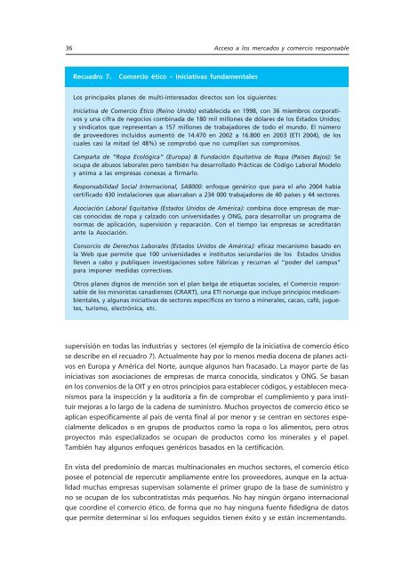 Acceso a los Mercados y Comercio Responsable: - unido