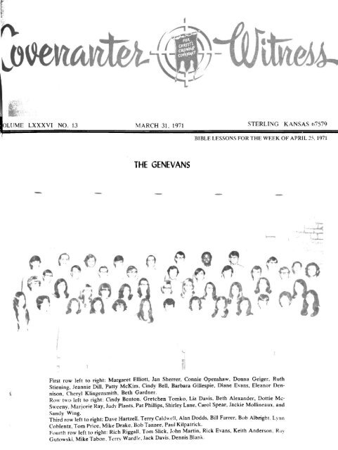 Covenanter Witness Vol. 86 - Rparchives.org