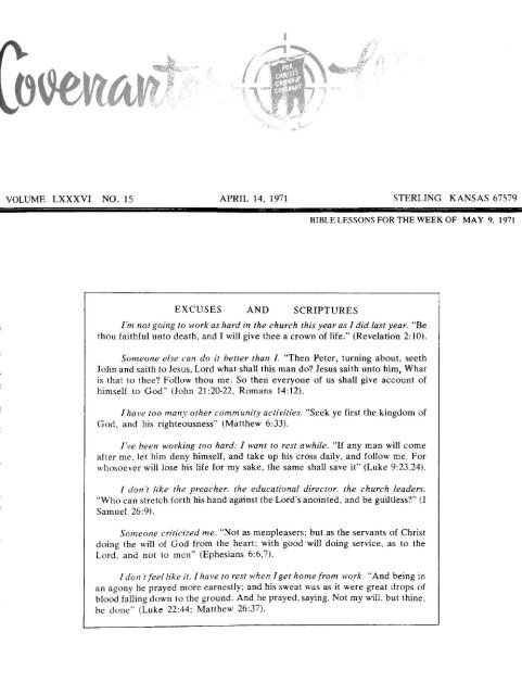 Covenanter Witness Vol. 86 - Rparchives.org