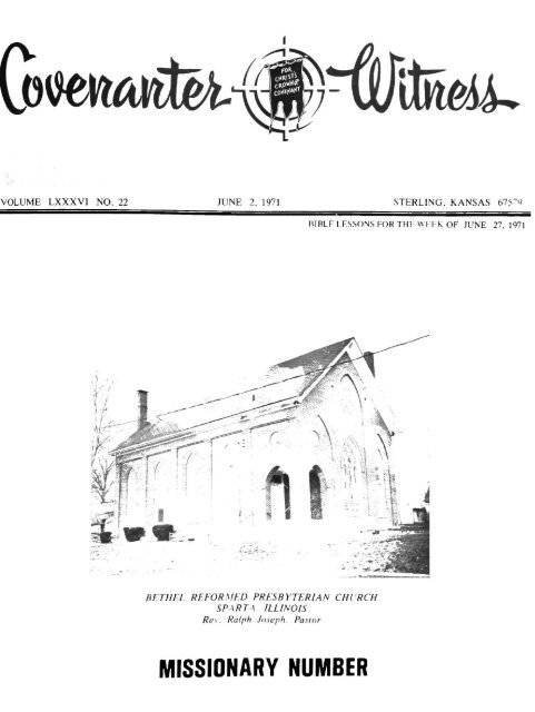 Covenanter Witness Vol. 86 - Rparchives.org