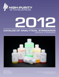 CATALOG OF ANALYTICAL STANDARDS - RK Tech Kft.