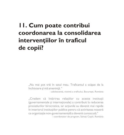 Răspuns la problema traficului de copii - Salvati Copiii