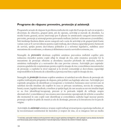 Răspuns la problema traficului de copii - Salvati Copiii