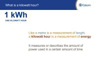 What is a kilowatt hour? Like a metre is a measurement ... - Eskom IDM