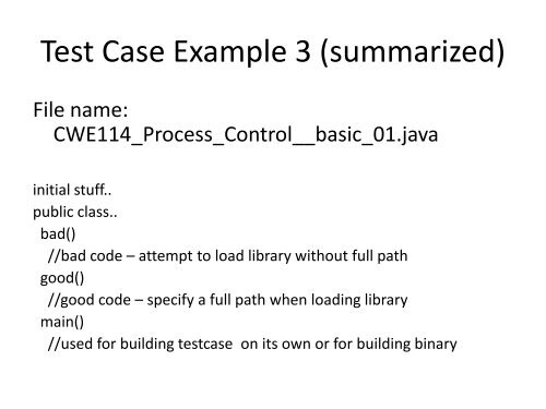 Juliet Test Suites - Build Security In