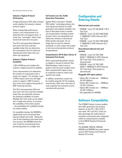 Next Generation Ethernet Test Cards - Ixia