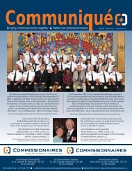 Bringing commissionaires together Rallier les commissionnaires