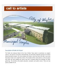 Description of Public Art Project - City of Wylie