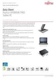 Data Sheet Fujitsu LIFEBOOK T902 Tablet PC